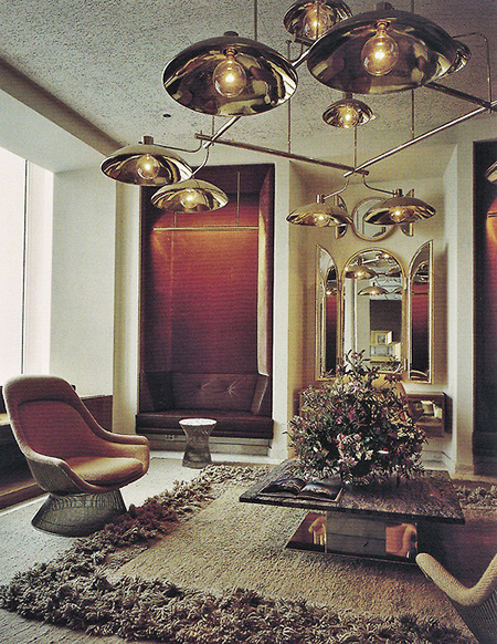 Preciously Me blog : Vintage living romm with Warren Platner Chair for Knoll