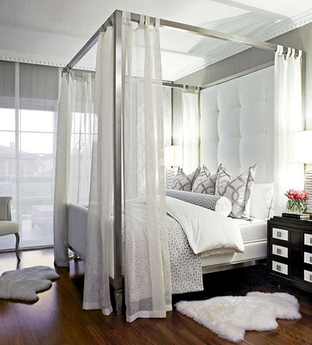 Preciously Me blog : Currently obsessed - Silver Four Poster Bed